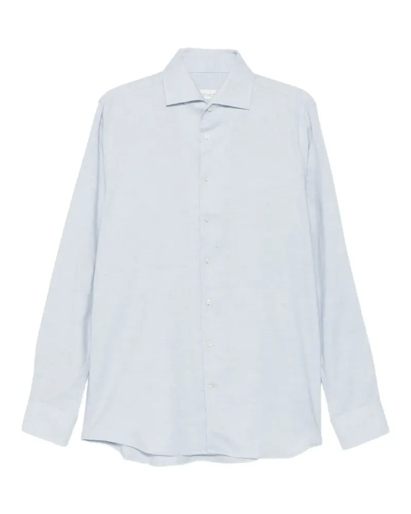 Profuomo spread-collar long-sleeve shirt - Blau Blau