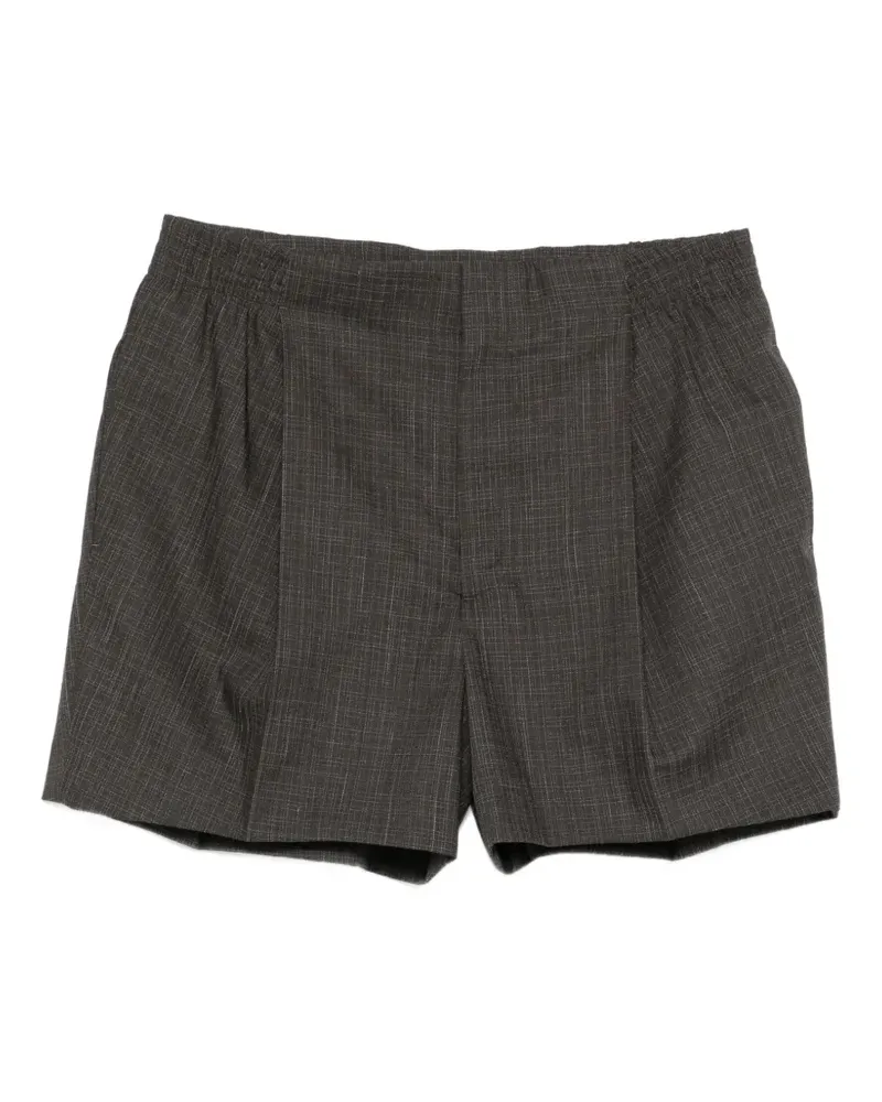 Lacoste Karierte Shorts mit Falten - Braun Braun