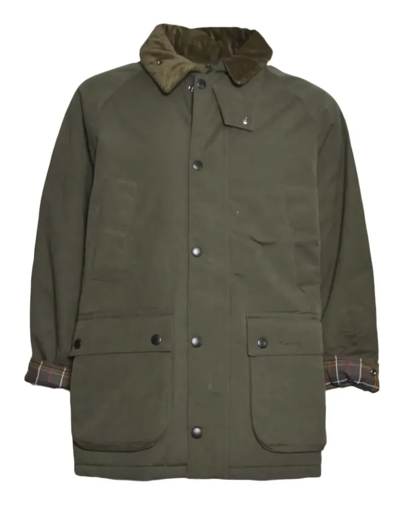 Barbour Einreihiger Mantel mit Cordkragen - Grün Grün