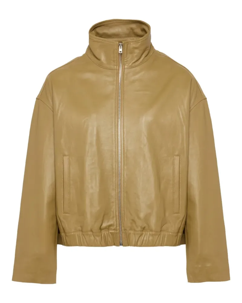 Yves Salomon Klassische Lederjacke - Braun Braun