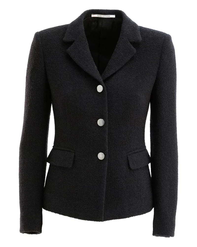 Tagliatore Jacke aus Bouclé - Schwarz Schwarz