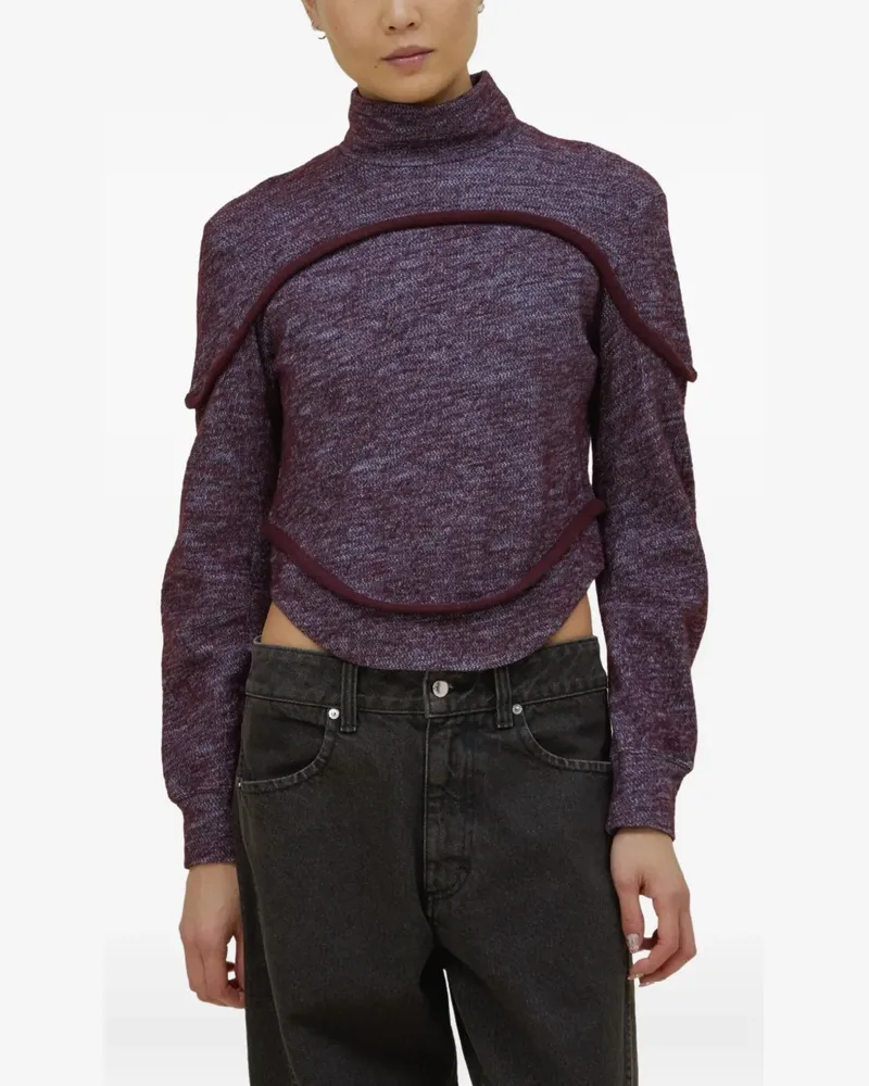 Eckhaus Latta Pullover mit Stehkragen - Violett Violett