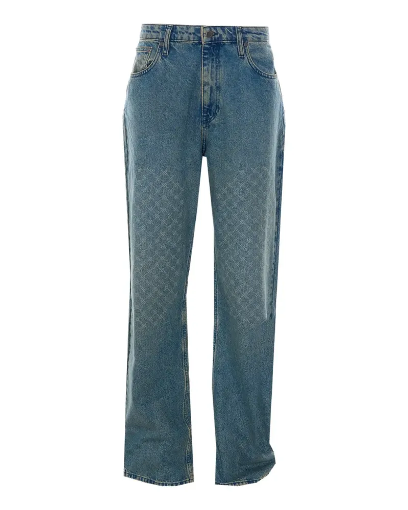 Daily Paper amba monogram-pattern jeans - Blau Blau