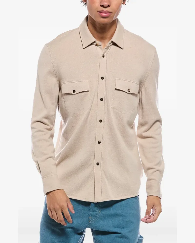 Brunello Cucinelli buttoned flap-pocket shirt - Nude Nude