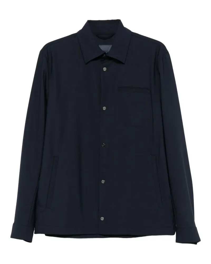 Herno button-fastening pocket jacket - Blau Blau