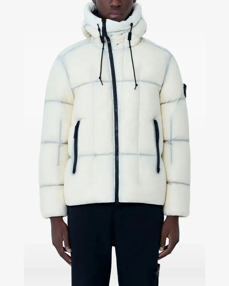 Stone Island hooded quilted jacket - Nude Nude