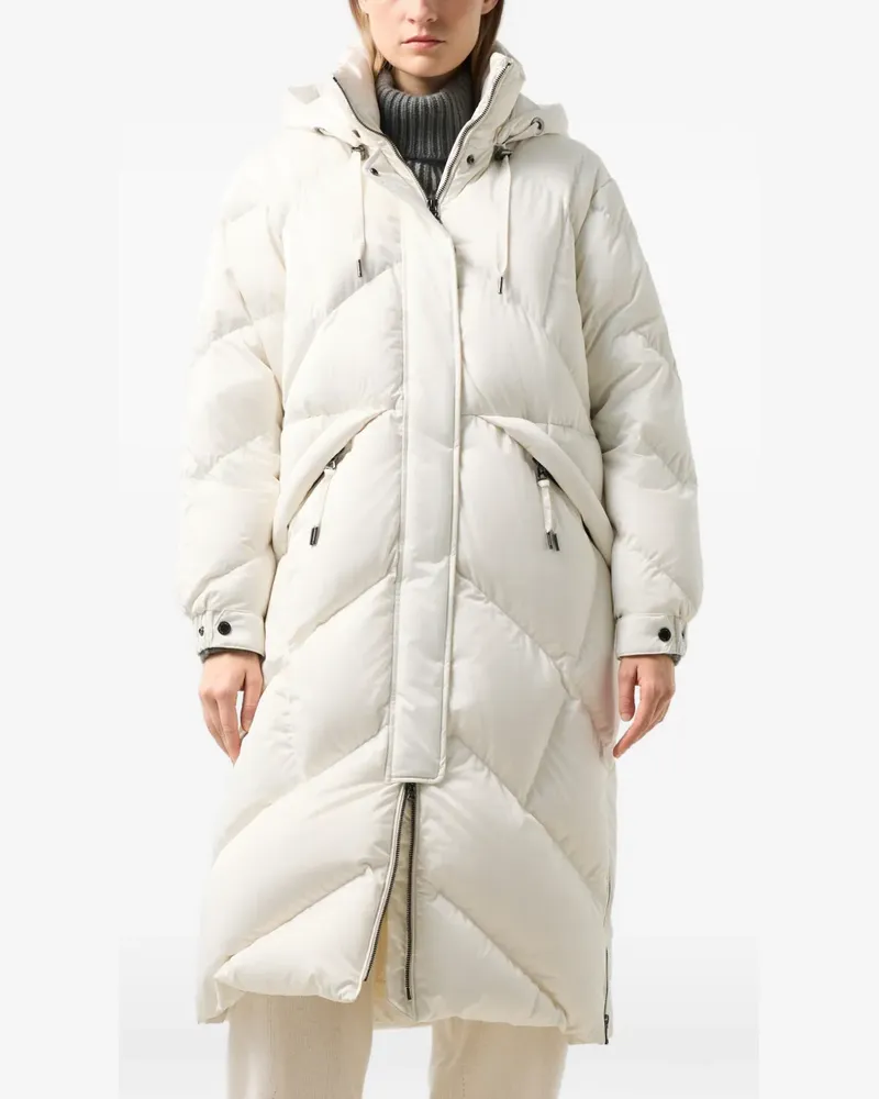 Bogner Ginny quilted hooded coat - Weiß Weiß
