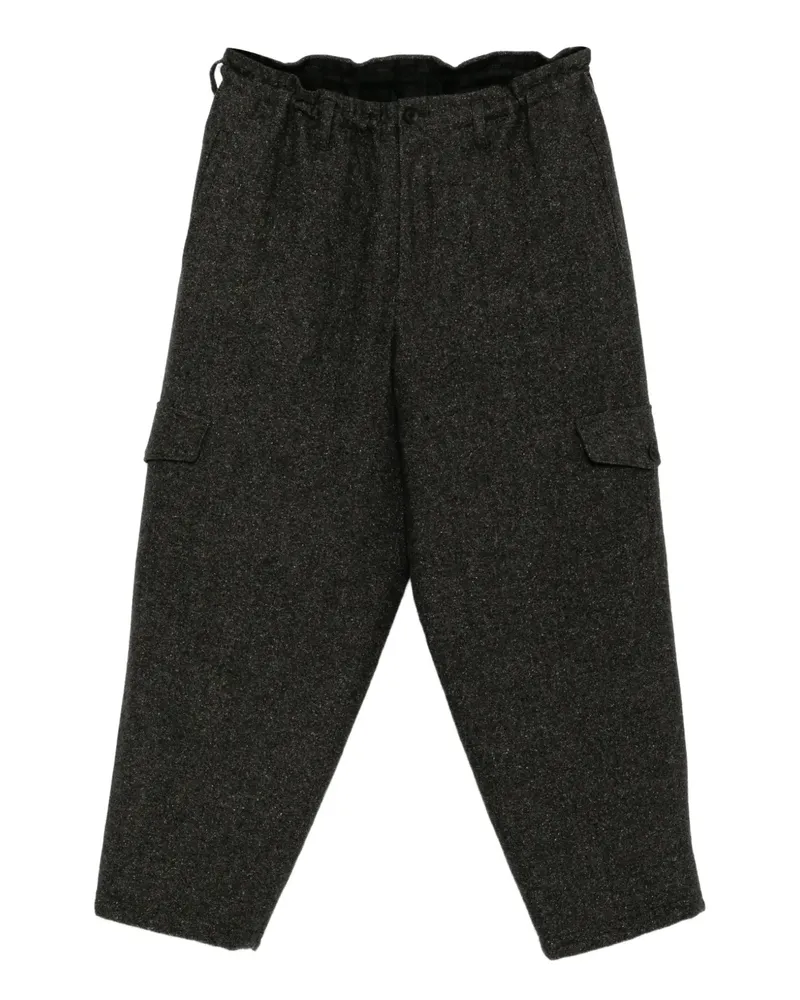 Yohji Yamamoto Tweed-Hose mit Seitentaschen - Braun Braun