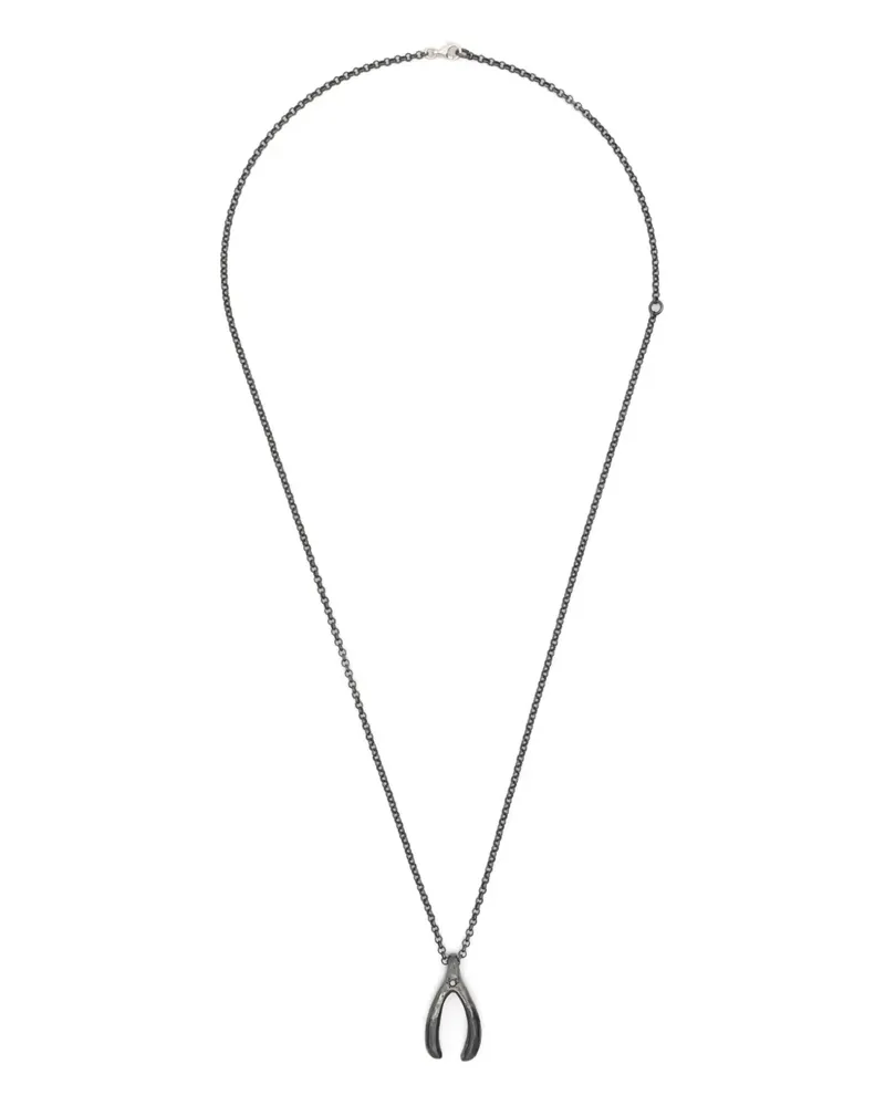 Rosa Maria Halskette aus Sterlingsilber mit Diamanten Silber