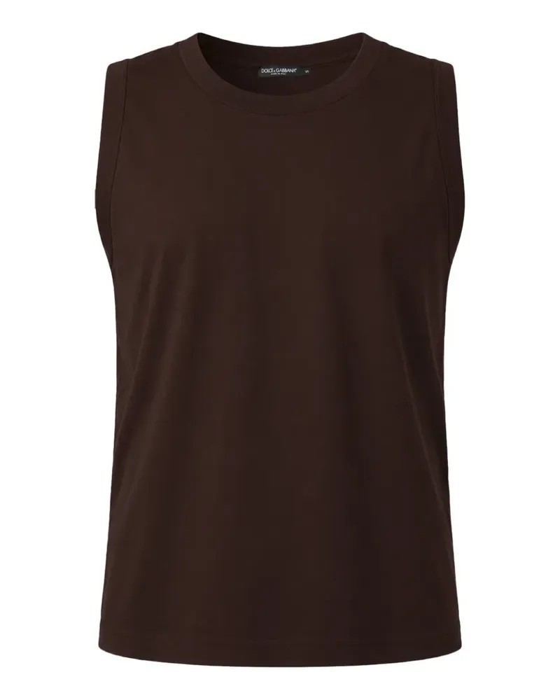 Dolce & Gabbana Top mit rundem Ausschnitt - Braun Braun