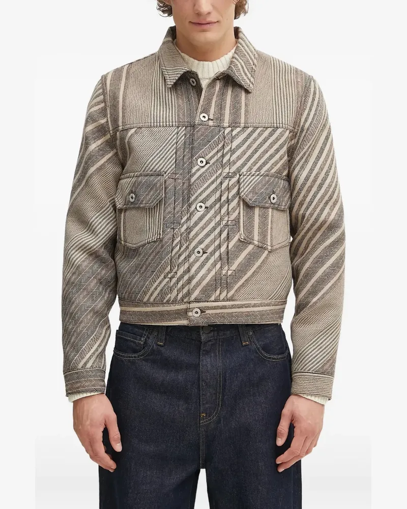 Kenzo striped herringbone jacket - Nude Nude