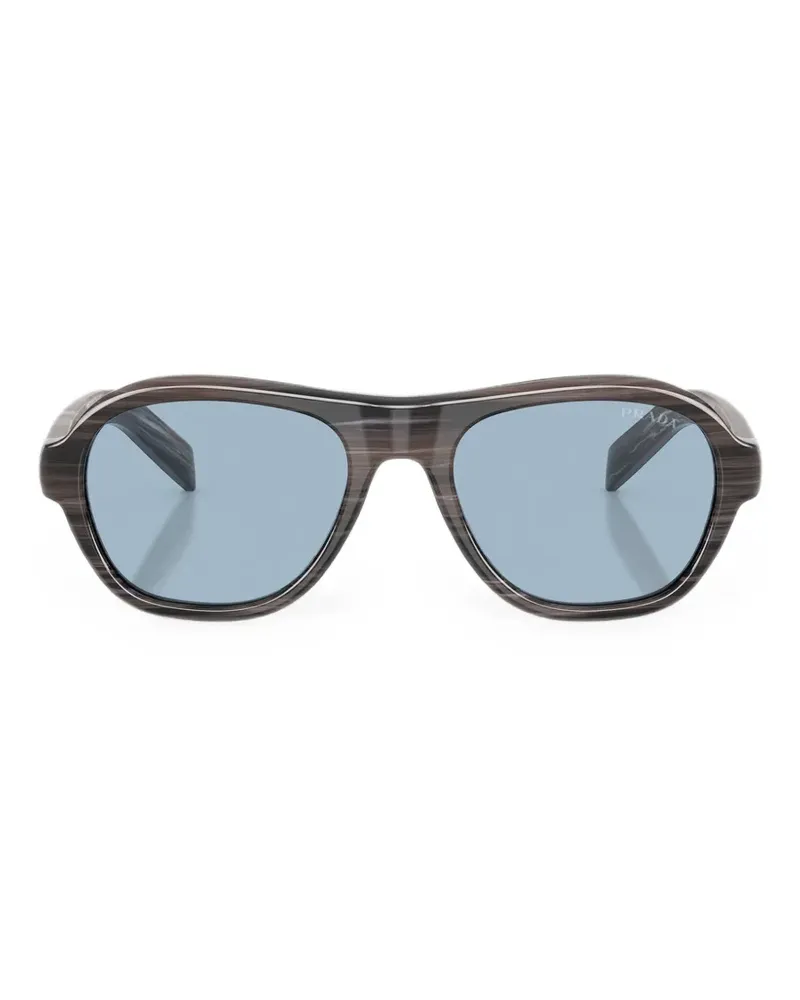 Prada Sonnenbrille mit geometrischem Gestell - Grau Grau