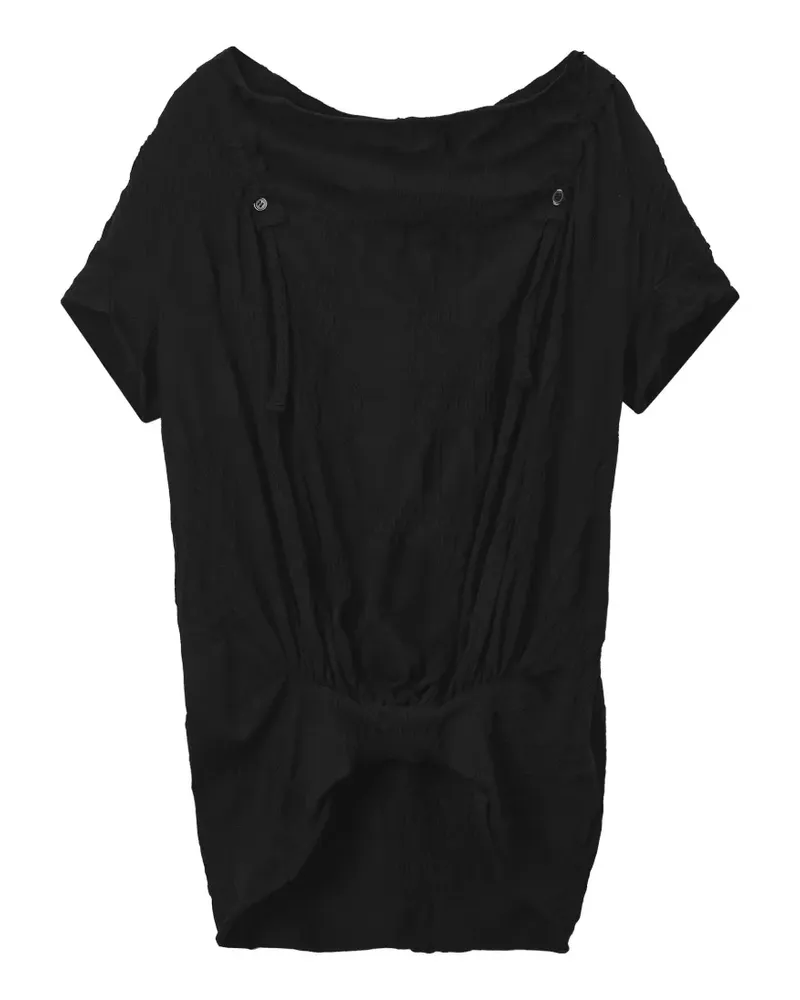 Yohji Yamamoto textured T-shirt - Schwarz Schwarz