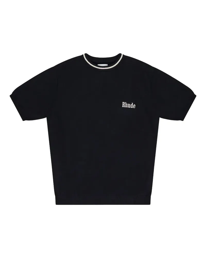 RHUDE T-Shirt mit Logo-Detail - Schwarz Schwarz