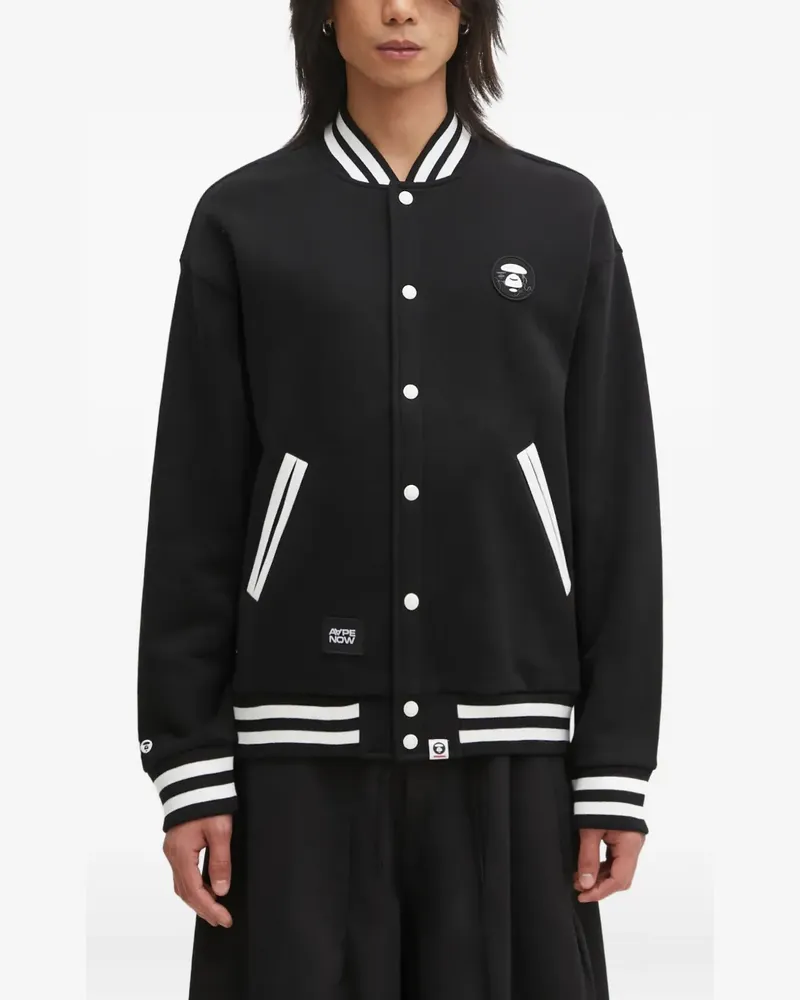 BAPE Bomberjacke mit gestreiften Details - Schwarz Schwarz