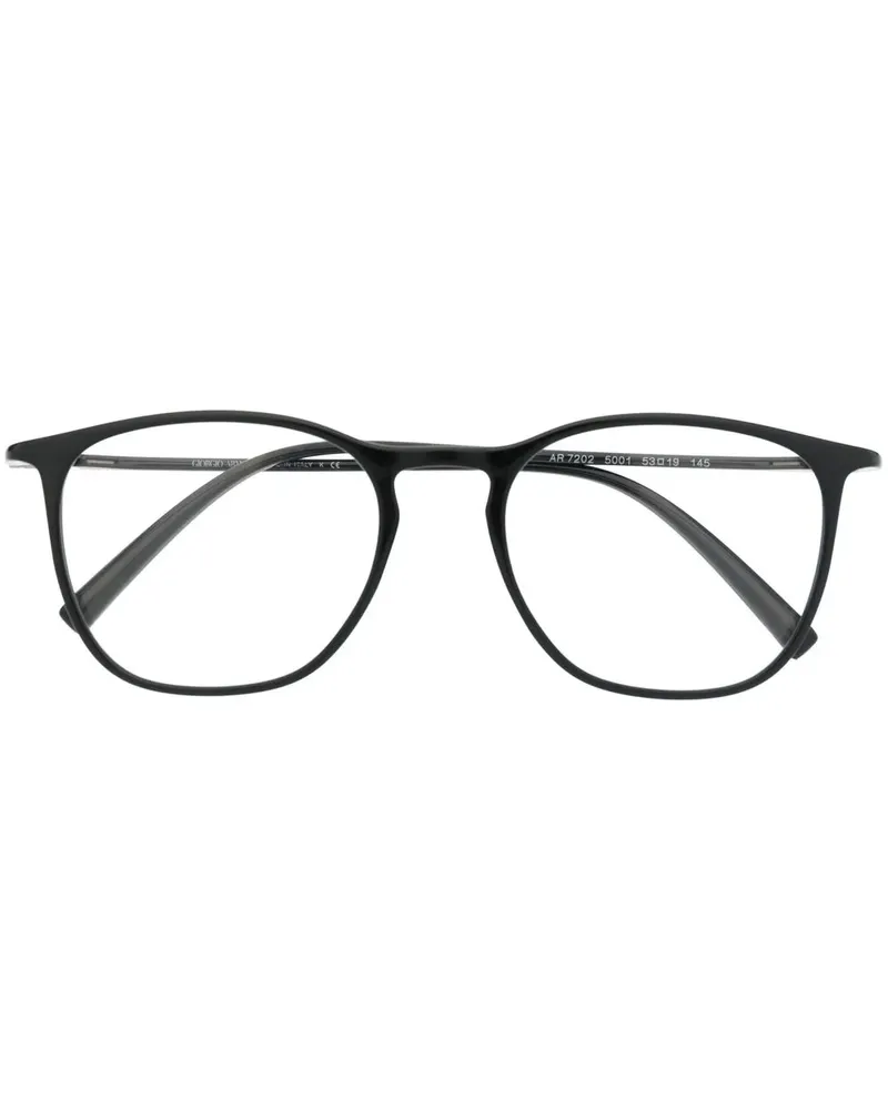 Giorgio Armani Eckige Oversized-Brille - Schwarz Schwarz