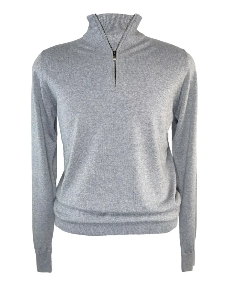 PIACENZA 1733 merino wool quarter-zip sweater - Grau Grau