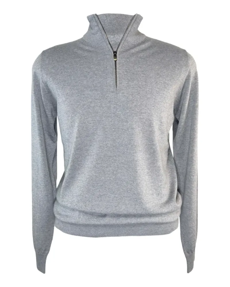 PIACENZA 1733 merino wool quarter-zip sweater - Grau Grau