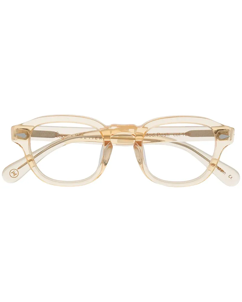 Lesca Brille mit transparentem Gestell - Nude Nude