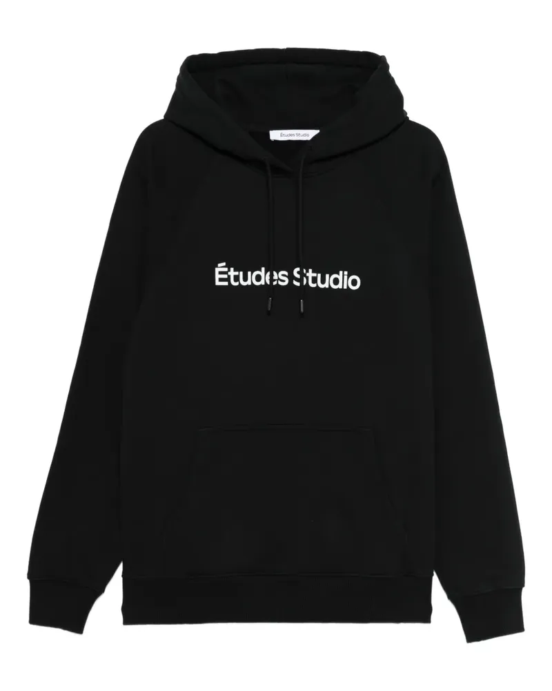 Études Studio Hoodie mit Logo-Print - Schwarz Schwarz