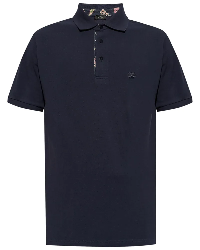 Etro Poloshirt mit Logo-Stickerei - Blau Blau