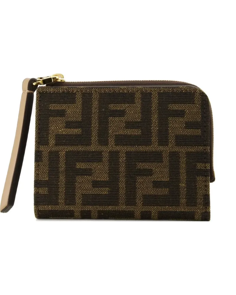 Fendi Portemonnaie mit FF.Motiv - Braun Braun