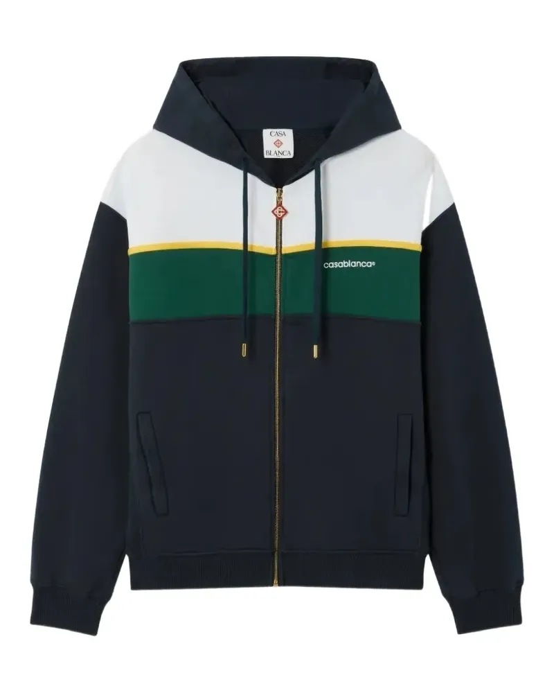 Casablanca Paris colour-block zip-up hoodie - Blau Blau
