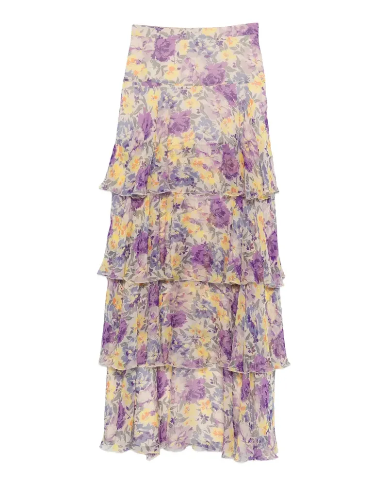 Valentino Garavani Maxirock mit Blumenprint - Violett Violett