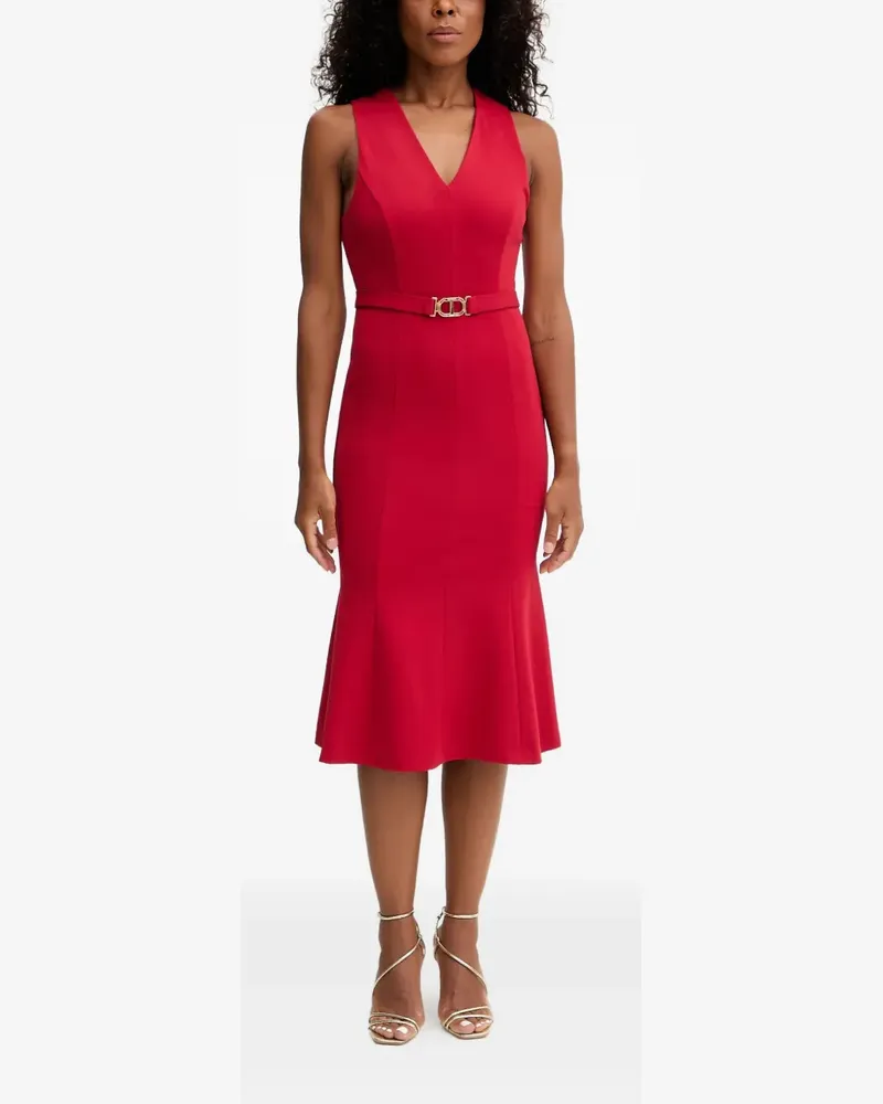 Twin-Set Kleid mit V-Ausschnitt - Rot Rot