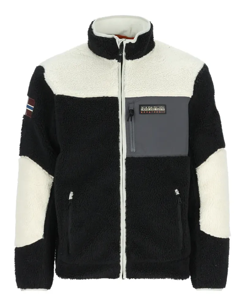 Napapijri Yupik Jacke mit Fleece-Struktur - Schwarz Schwarz