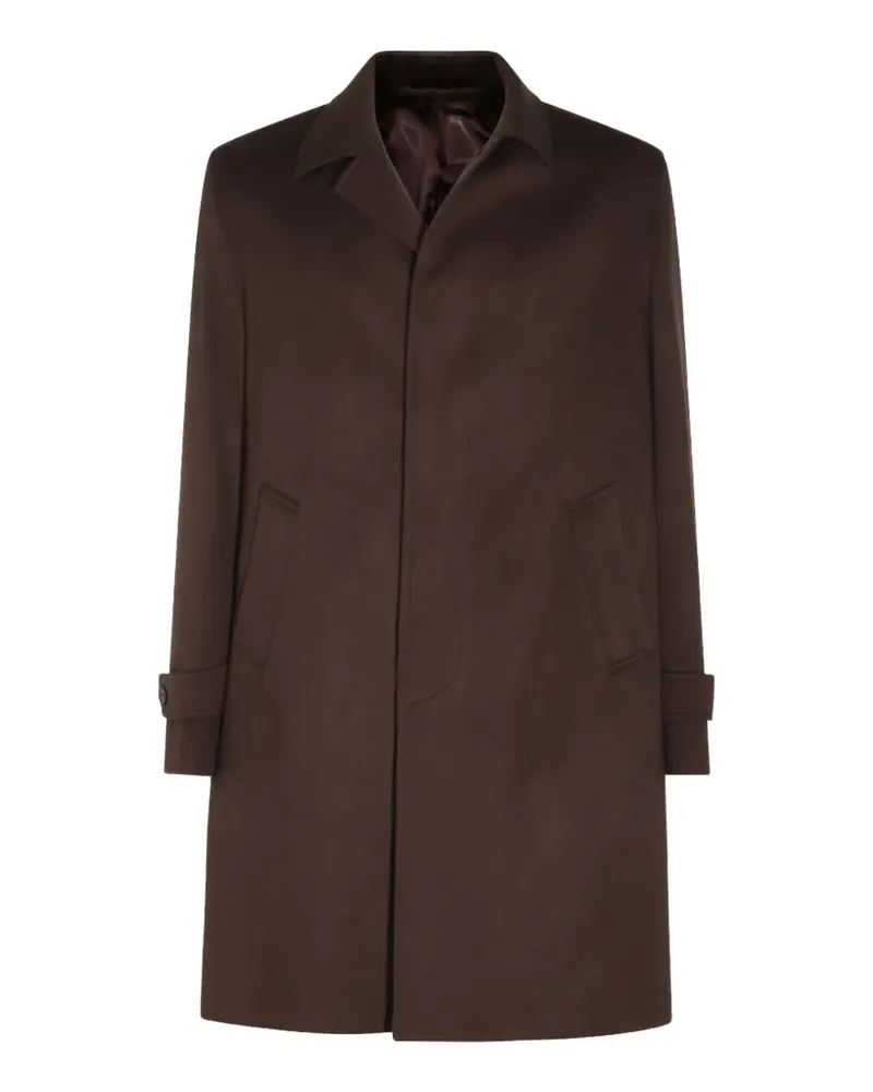LARDINI button-cuff single-breasted coat - Braun Braun