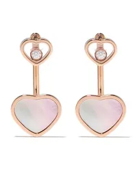 Chopard 18kt 'Happy Hearts' Rotgoldohrringe Rosa