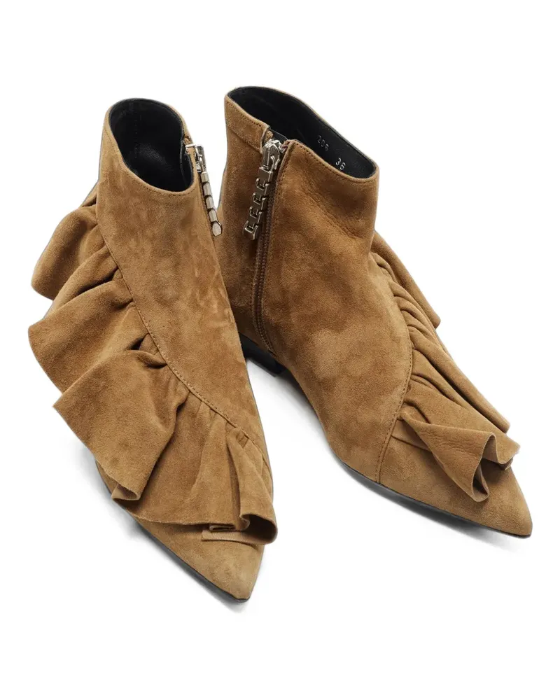 J.W.Anderson Wildlederstiefel mit spitzer Kappe - Braun Braun