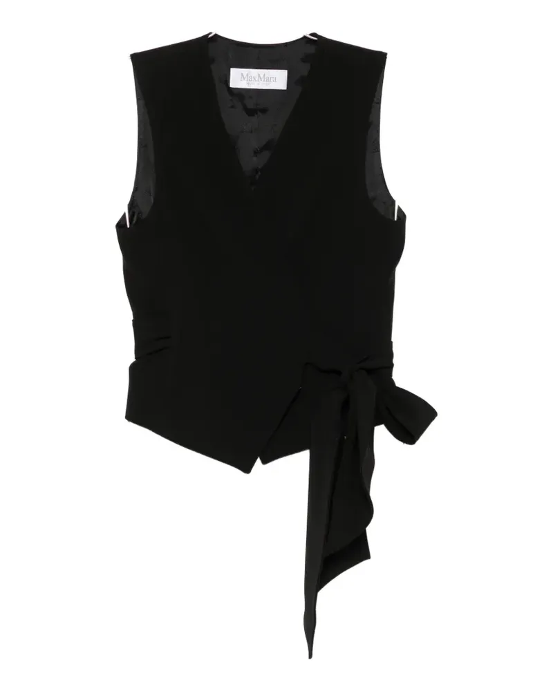 Max Mara wrap-style sleeveless waistcoat - Schwarz Schwarz
