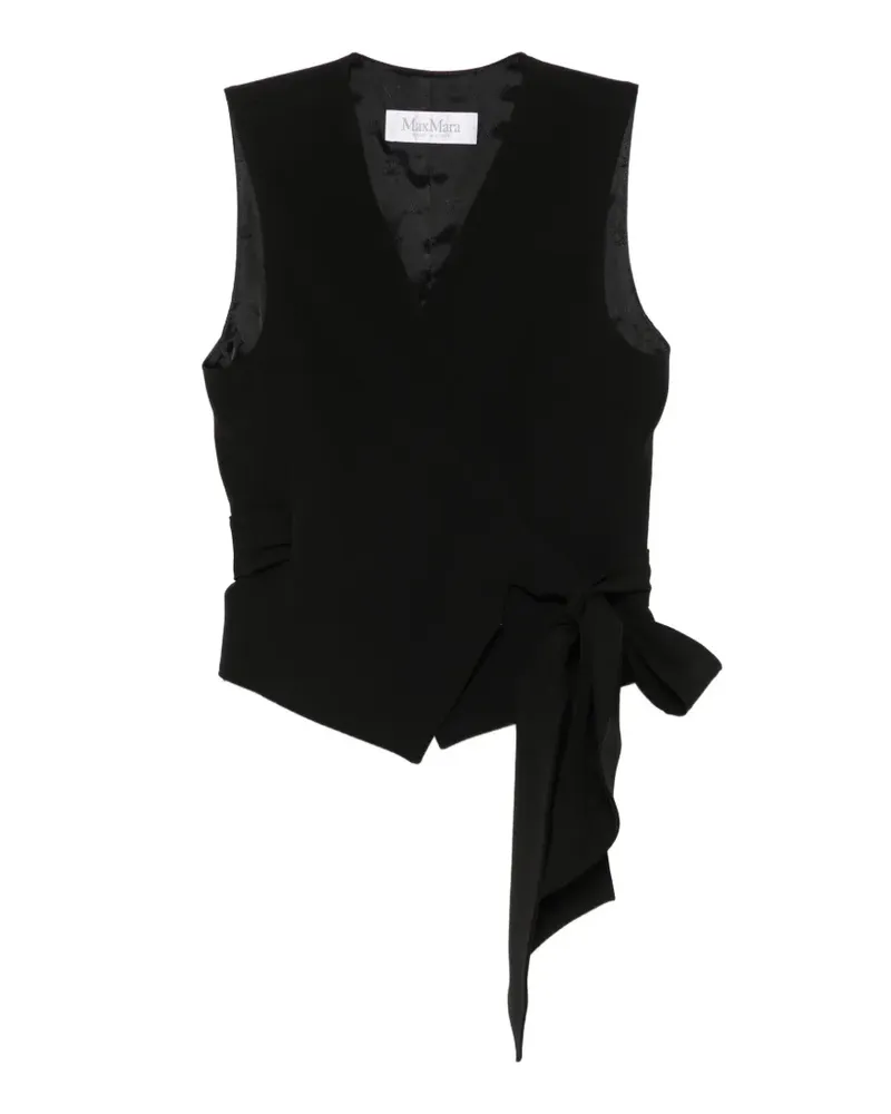 Max Mara wrap-style sleeveless waistcoat - Schwarz Schwarz