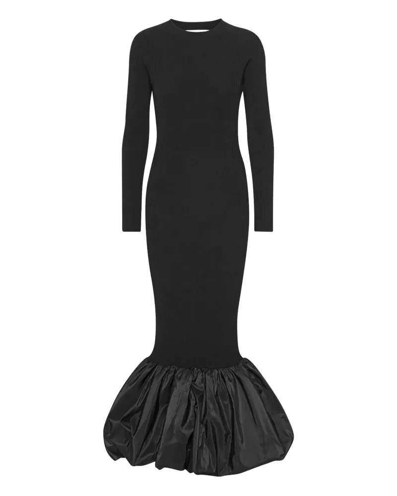 ROTATE Birger Christensen Kleid mit Cut-Out - Schwarz Schwarz