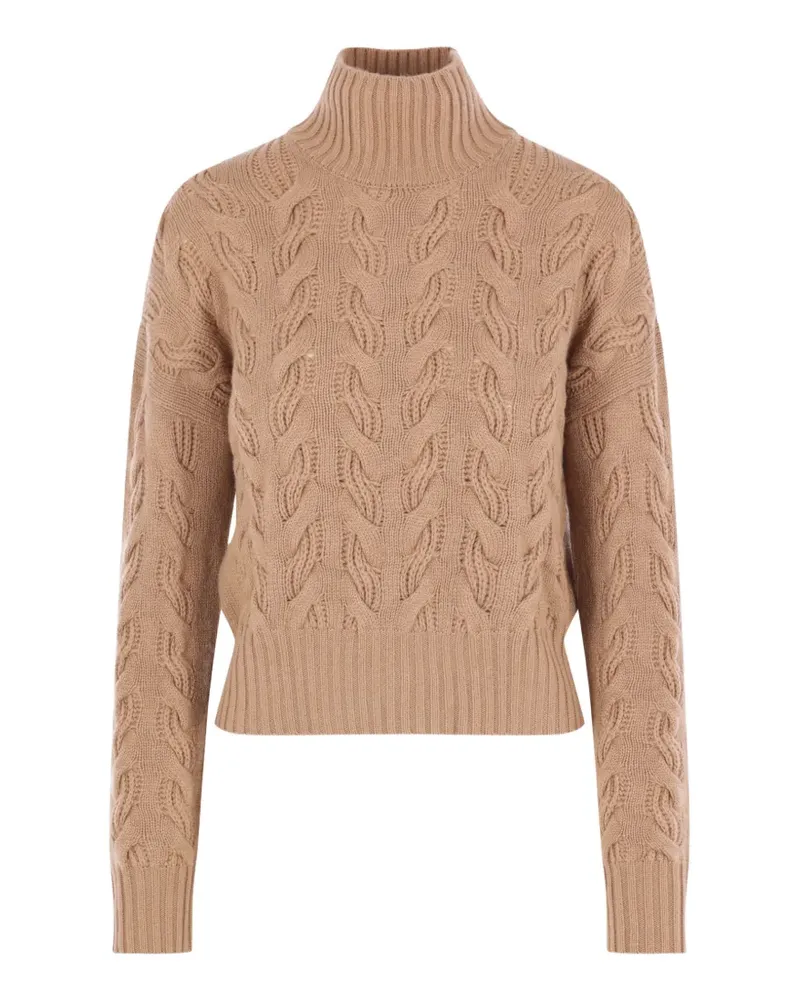 Max Mara Pullover mit Zopfmuster - Nude Nude