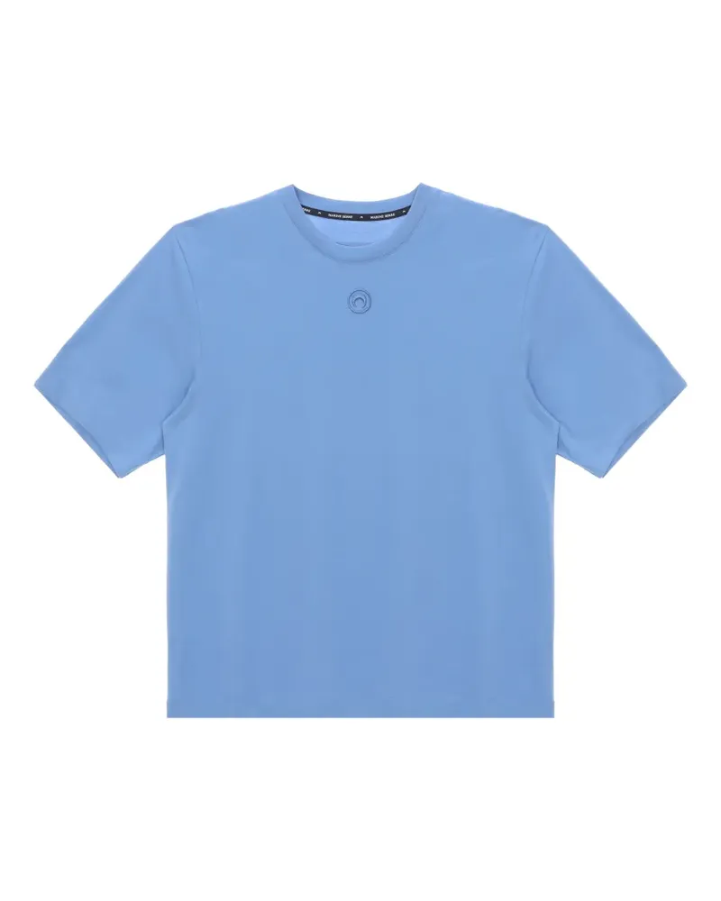 Marine Serre moon-logo cotton T-shirt - Blau Blau