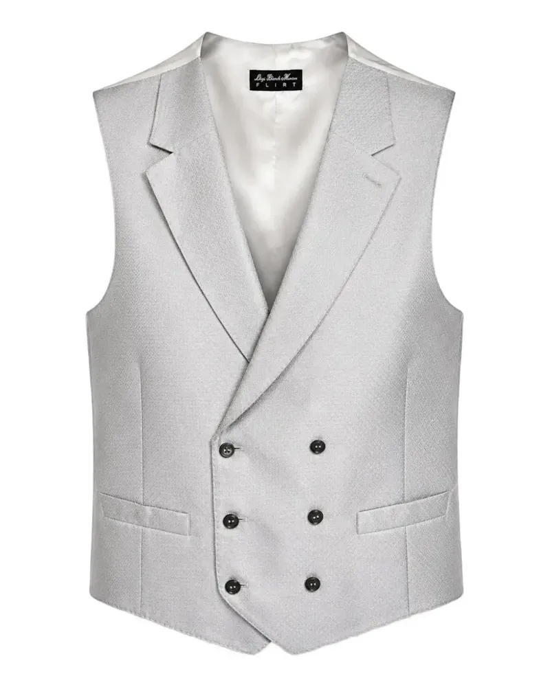 Luigi Bianchi Mantova double-breasted peaked-lapel waistcoat - Grau Grau