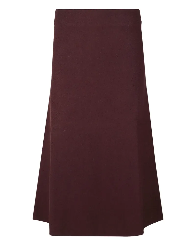 Jil Sander back-zip midi skirt - Rot Rot