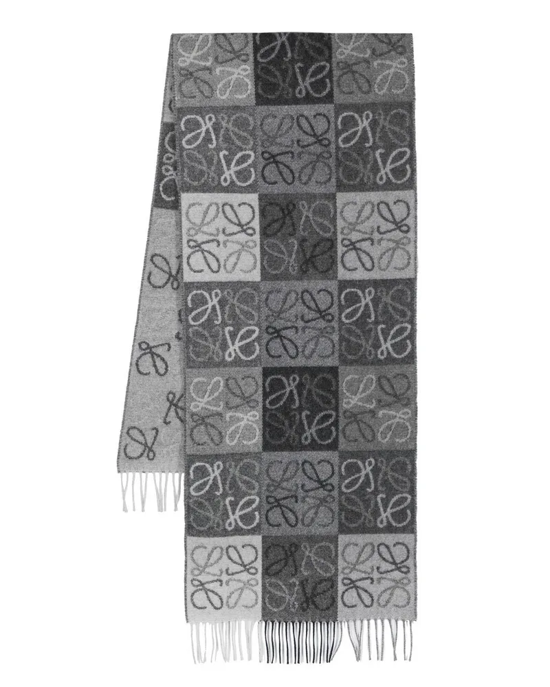 Loewe Schal aus Anagram-Jacquard - Schwarz Schwarz