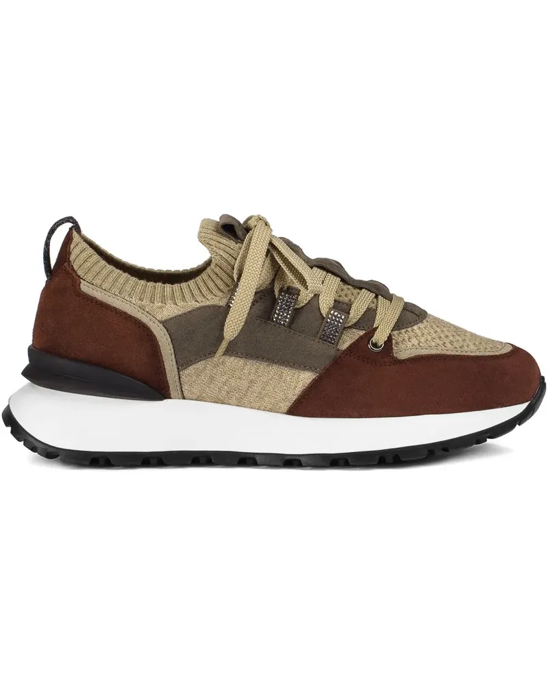 Doucal´s Wood” brown suede sneaker - Braun Braun