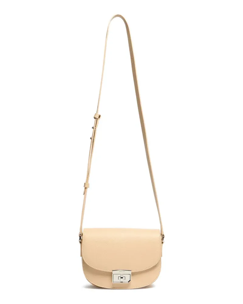 Bally mini grained leather crossbody bag - Nude Nude