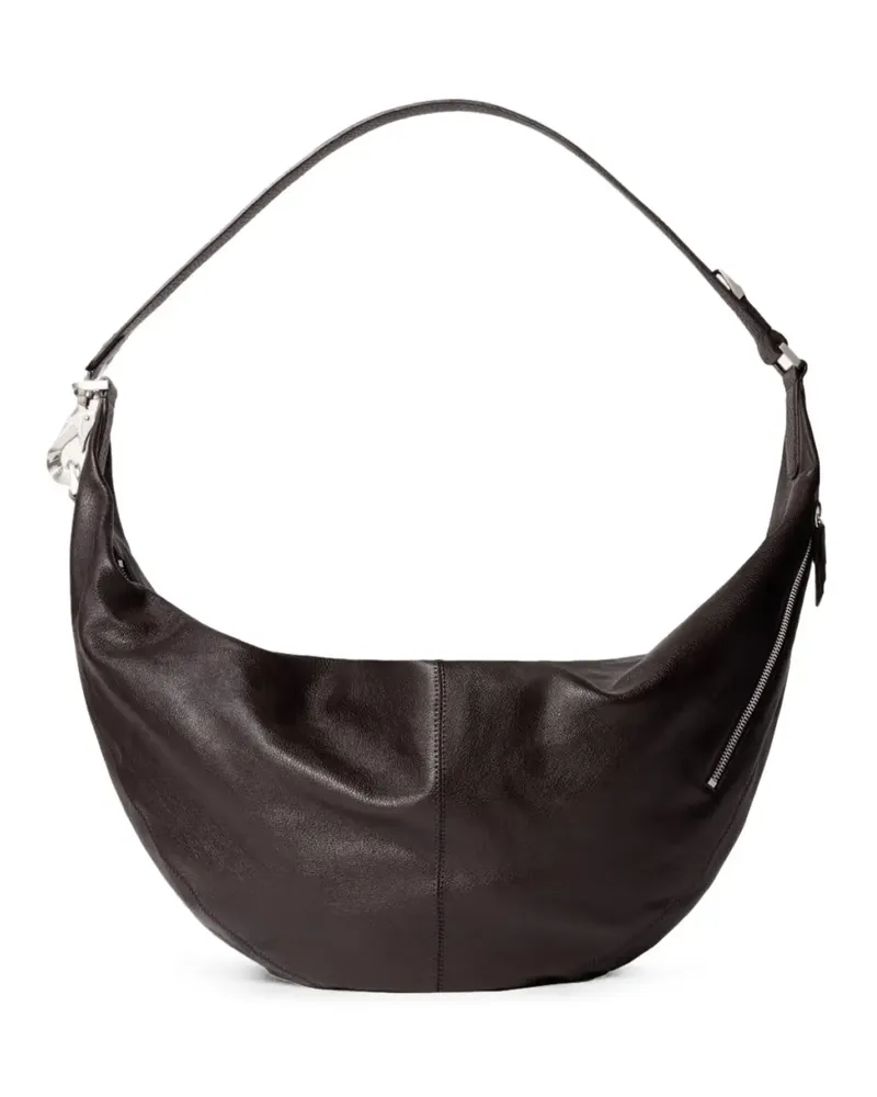 Christophe Lemaire Große Quiver Clip Tasche aus Leder - Braun Braun