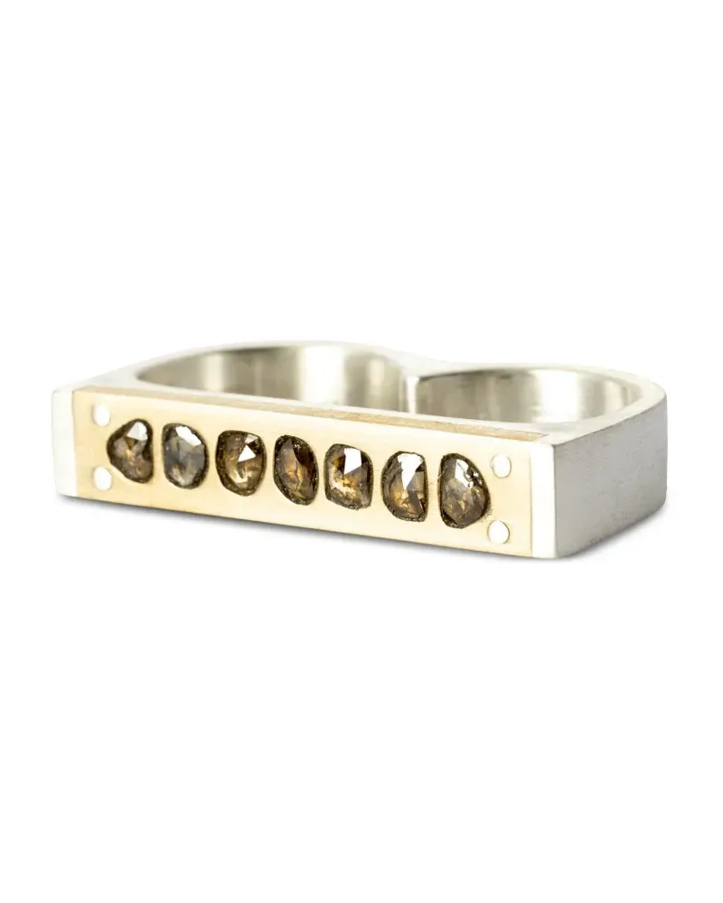 Parts Of Four Plate Ring - Silber Silber