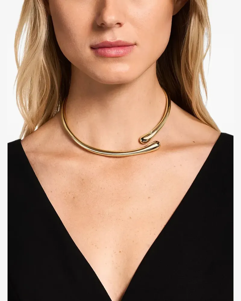 Emporio Armani engraved-logo necklace - Gold Gold