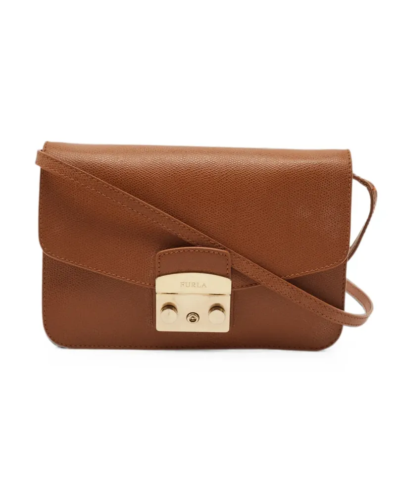 Furla Metropolis leather cross body bag - Braun Braun