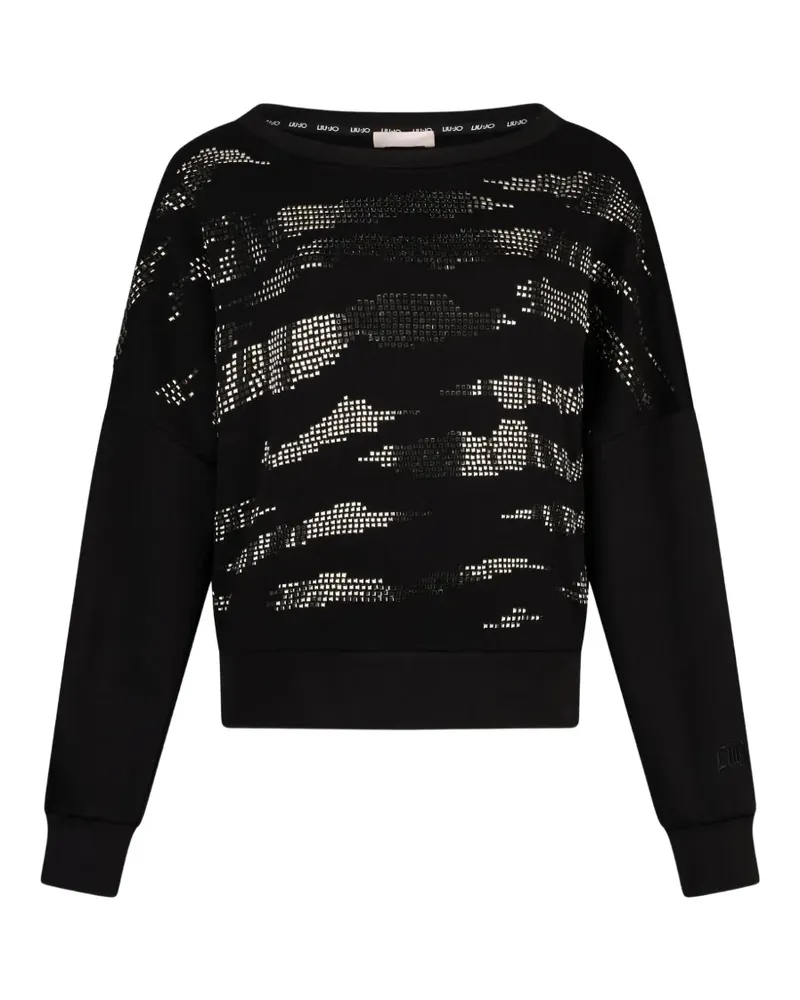 Liu Jo Sweatshirt mit Applikation - Schwarz Schwarz