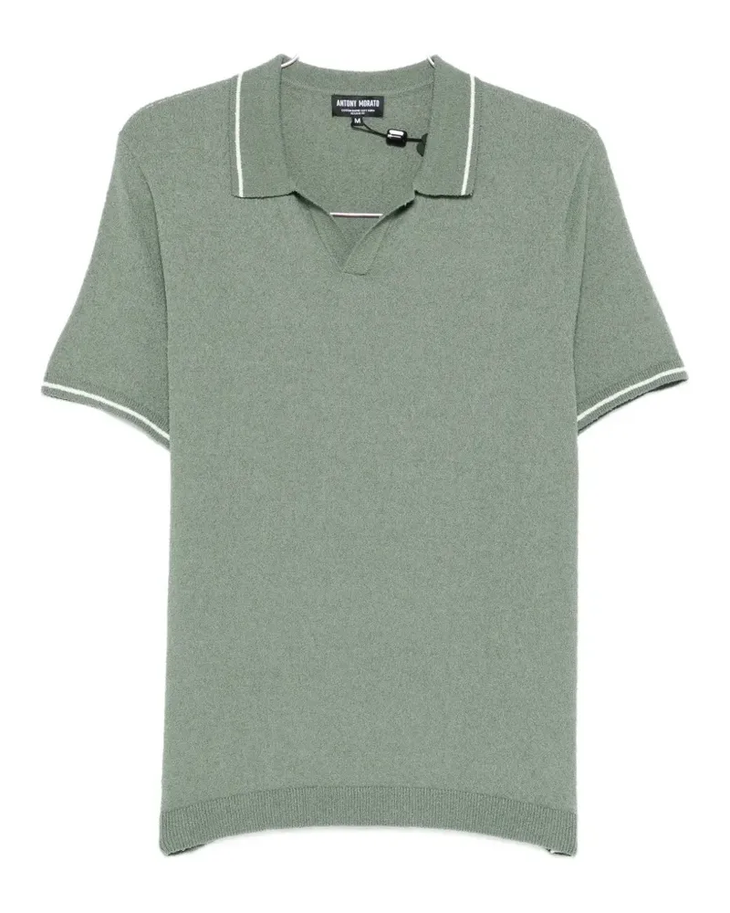 Antony Morato piped polo-collar T-shirt - Grün Grün