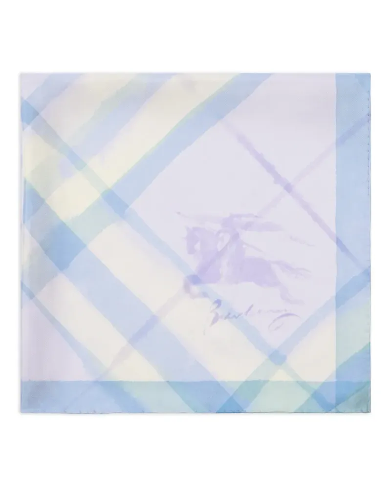 Burberry watercolour Check silk scarf - Violett Violett